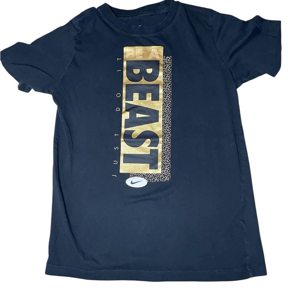 Nike Be A Beast Black and Gold shirt sleeve Tshirt- Youth XL